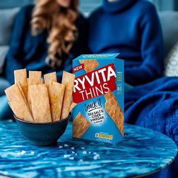 Ryvita Thins Snack It Salt & Vinegar 125G