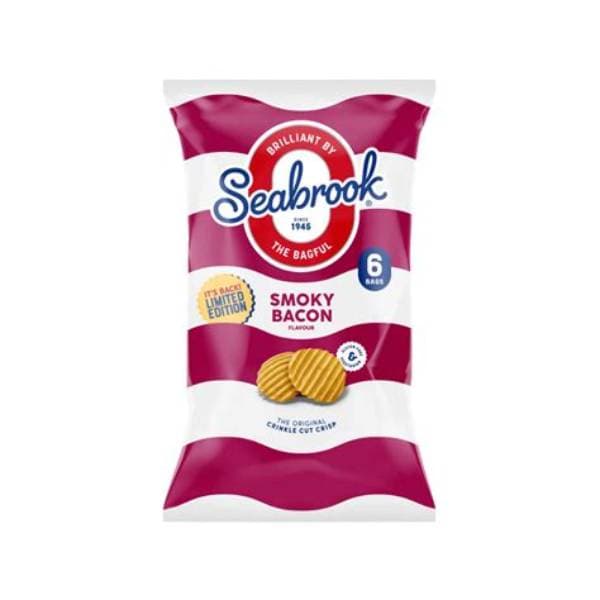 Seabrook Crinkle Cut Bacon 6 Pk 6 x 25g