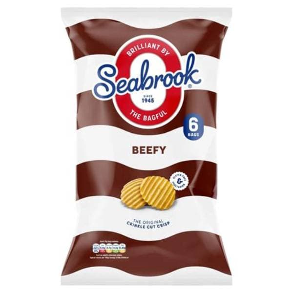 Seabrook Crinkle Cut Beefy 6Pk 6 x 25g