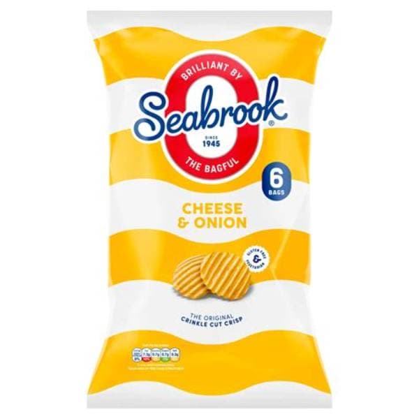 Seabrook Crinkle Cut Cheese & Onion 6Pk 6 x 25g
