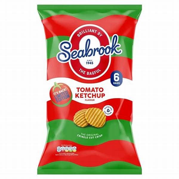 Seabrook Crinkle Cut Tomato Ketchup 6Pk 6 X 25G