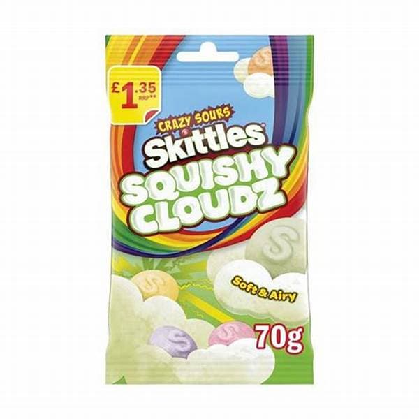 Skittles Treat Bag Sours Squishy Cloudz PM 1.00 70g