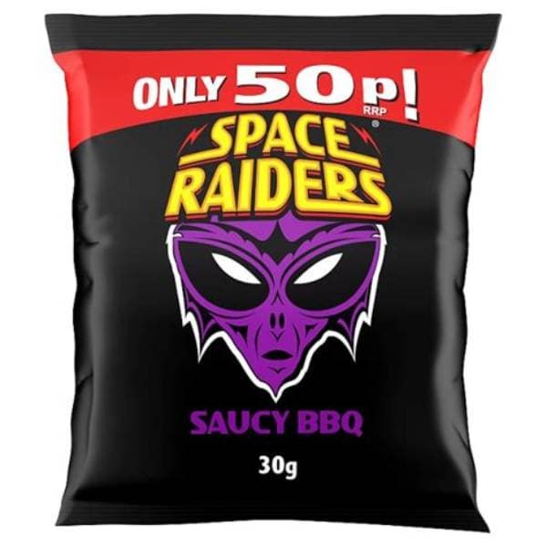 Space Raiders Saucy BBQ Crisps PM 0.50 30g