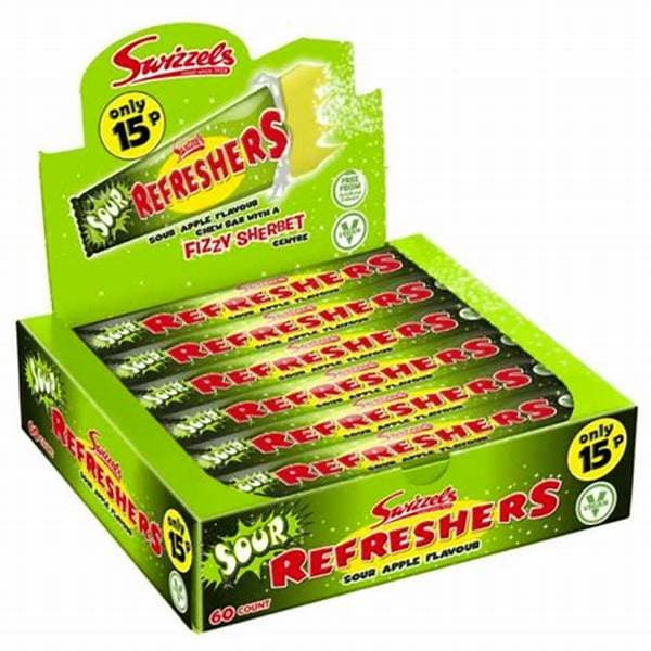 Swizzels Refresher Sour Apple Chew Bar 18G 60pk