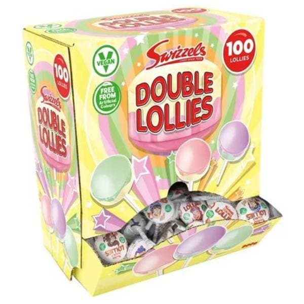 Swizzles Double Lollies Dispenser Box 100pk