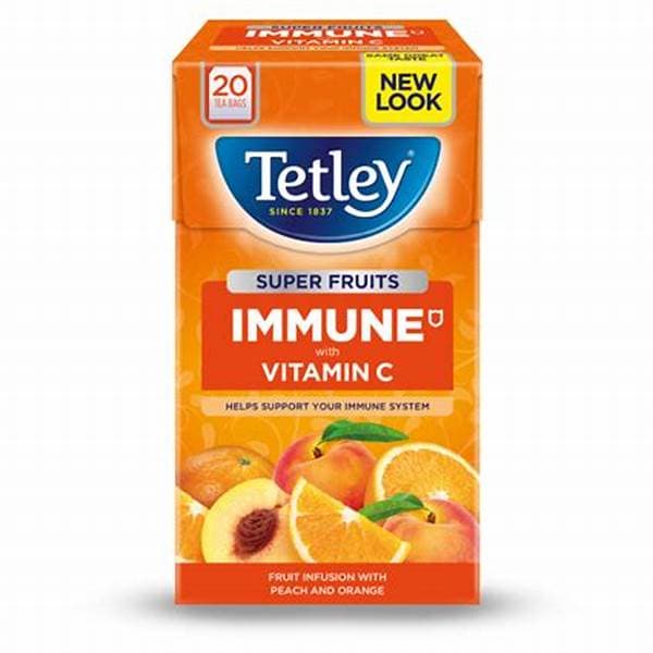 Tetley Super Fruits Immune Peach Orange 20s