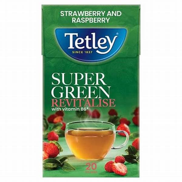 Tetley Super Green Boost Strawberry & Raspberry 20s