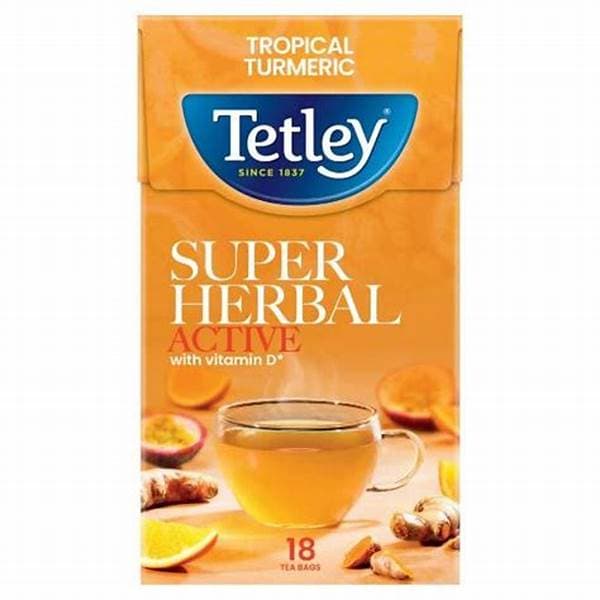 Tetley Super Herbal Tropical & Turmeric 18s