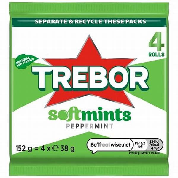Trebor Softmints Peppermint 4 Pack 152G
