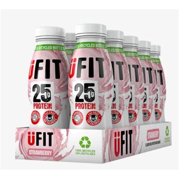 Ufit High Protein Shake Drink Strawberry 25G 330Ml