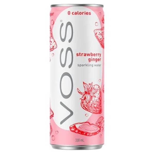 Voss Strawberry Ginger Can 330Ml
