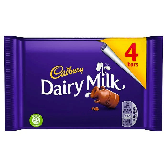 Cadbury Dairy Milk 4 Pack 108.8g