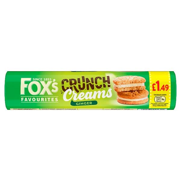 Foxs Crunch Creams Ginger PM 1.49 200G
