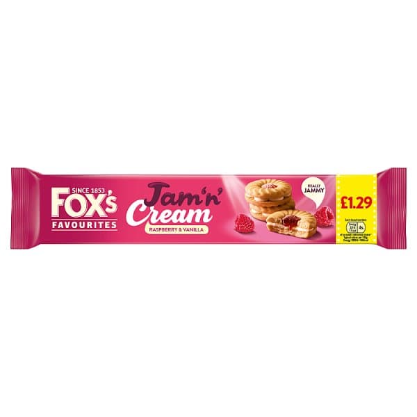 Foxs Favourites Jam N Cream PM 1.29 150g