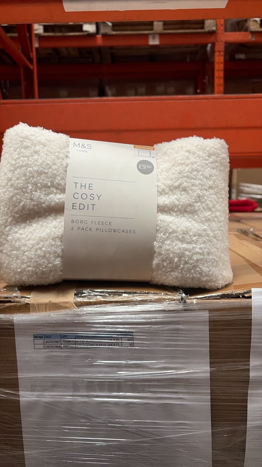 M&S The Cosy Edit Borg Fleece Pillowcases, 2 pack, Standard