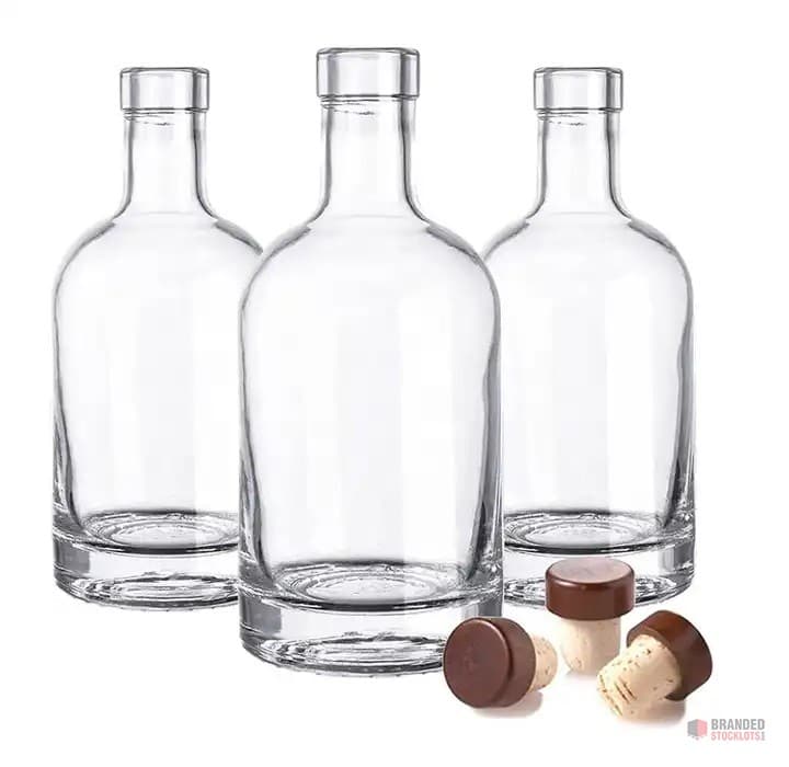 Customizable High-Quality Glass Spirit Bottles - Variety of Sizes