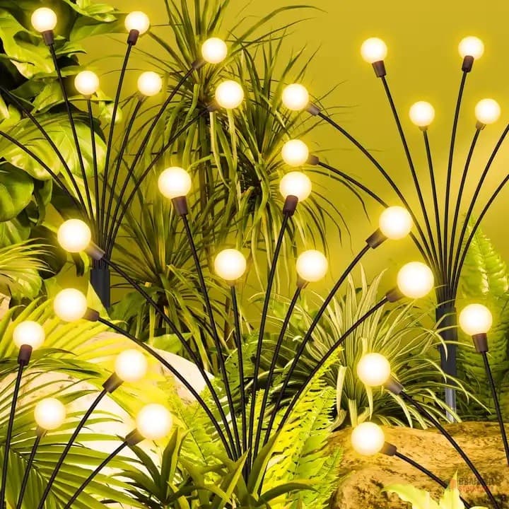 Solar Powered Garden Lights - Wind Sway, Waterproof, Starburst Design
