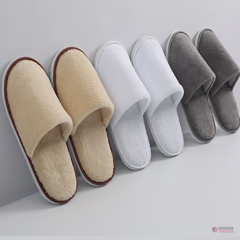Premium Cotton Velvet Hotel Slippers - Bulk Orders for Personalized Spa Luxury