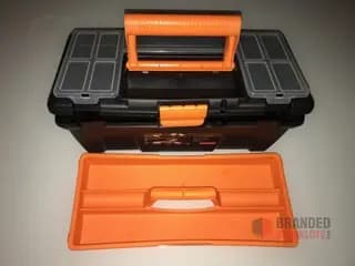 Plastteam Toolbox Black/Orange - Convenient and Durable
