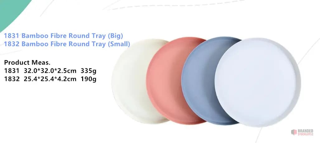 Eco-Friendly Bamboo Fibre Trays - Round & Rectangular