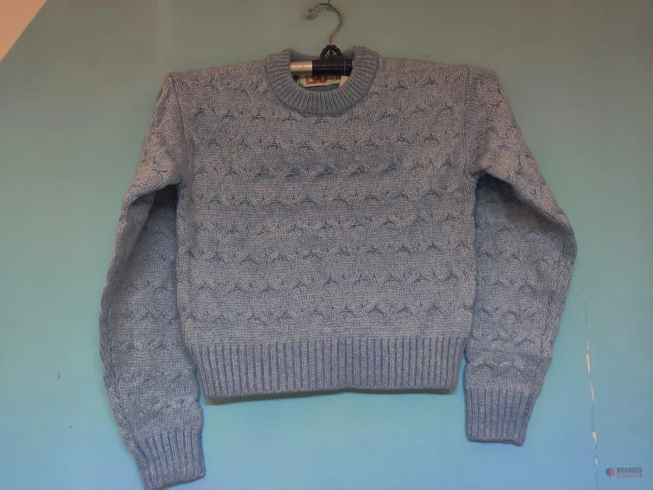 LADIES ALLOVER CABLE SWEATER
