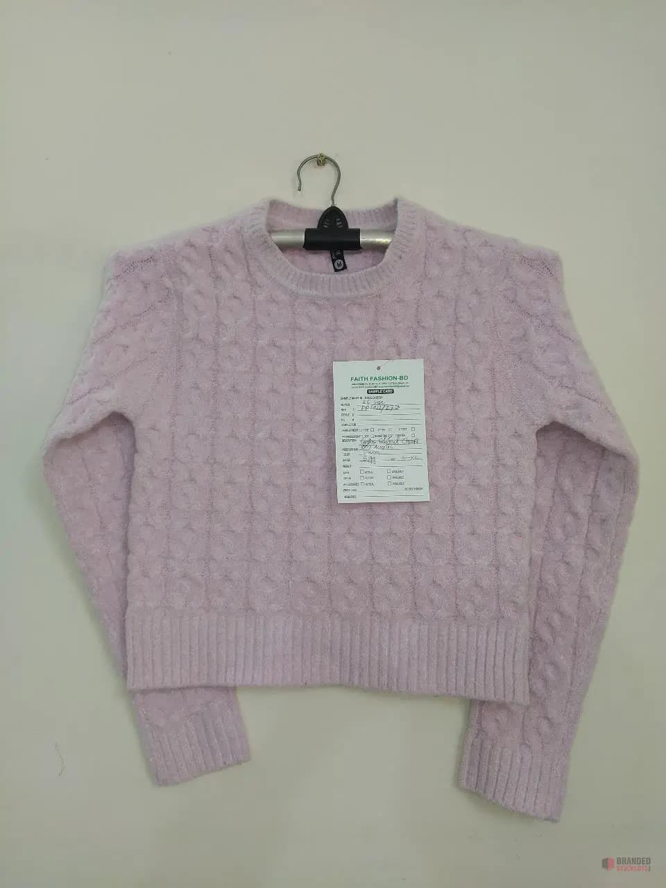 LADIES FASHIONABLE ALLOVER CABLE SWEATER