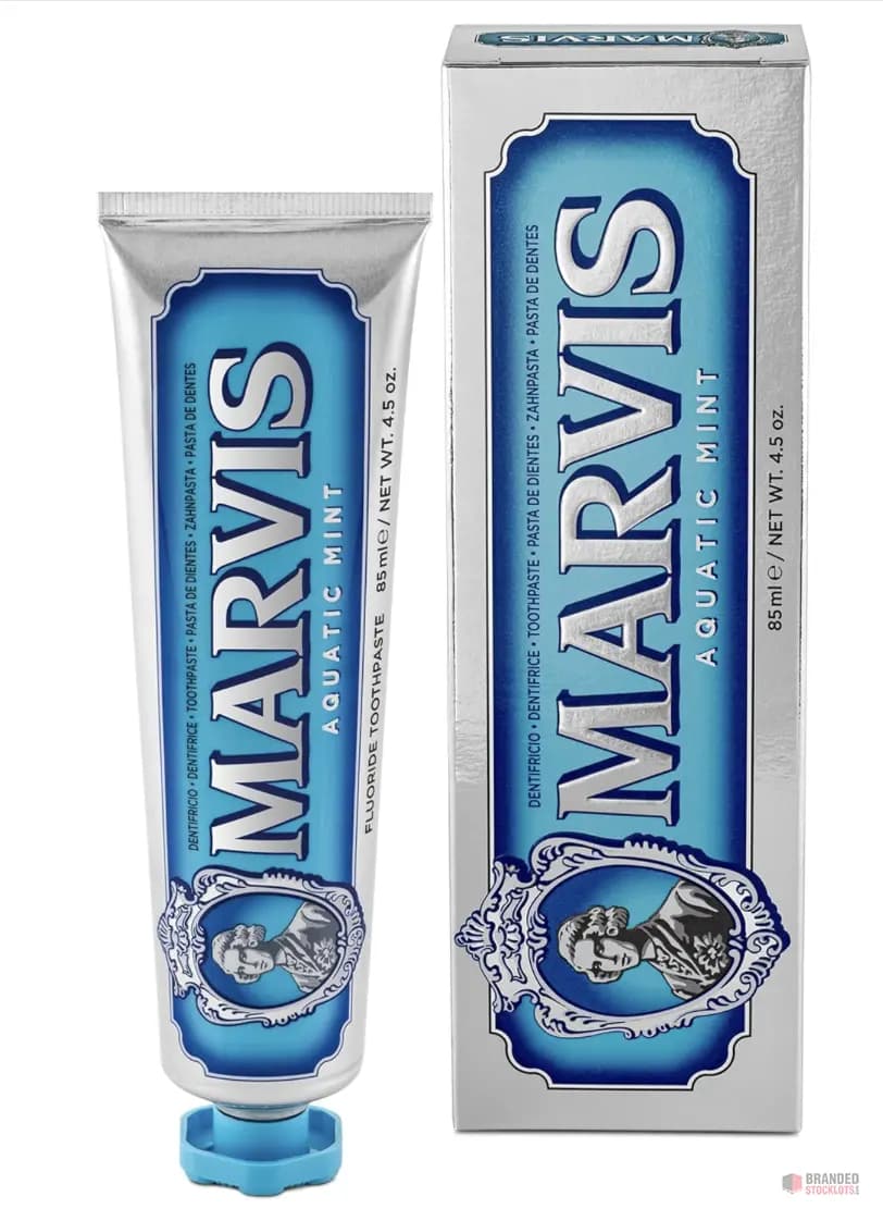 600 PIECES Marvis Aquatic Mint Toothpaste, 85 ml, Sensational Flavoured Toothpaste Helps Remove Plaque