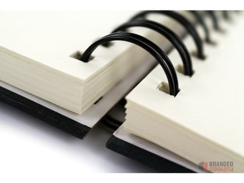 Kangaro Sketchbook - A4 Size - Linen Cover - Black - Spiral Bound - 160 Blank Pages - 140gsm Ivory Paper - K-5307.