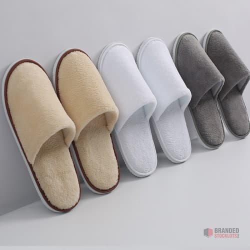 Premium Cotton Velvet Hotel Slippers - Bulk Orders for Personalized Spa Luxury
