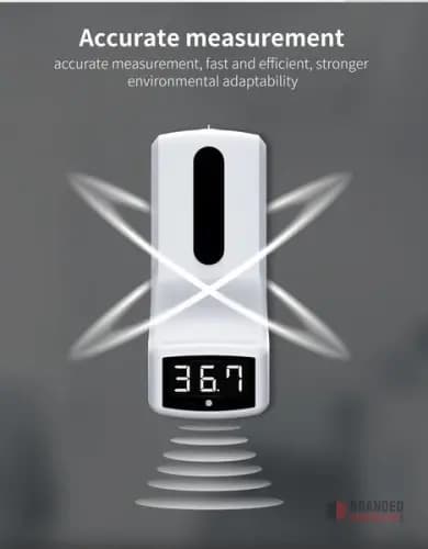 Disinfectant Dispenser with Integrated Thermometer for Enhanced Safety