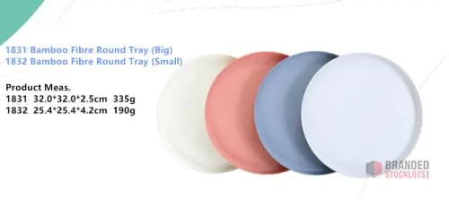 Eco-Friendly Bamboo Fibre Trays - Round & Rectangular
