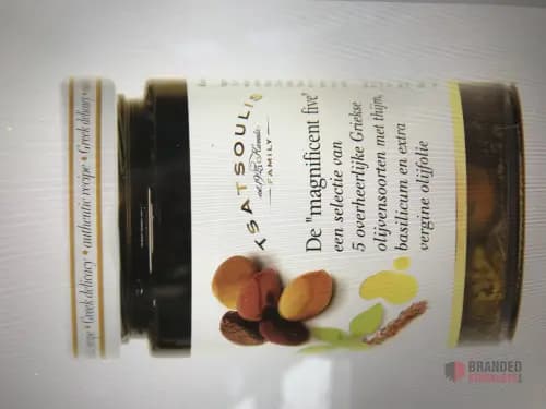 The Magnificent Five” Greek Olives in Glass Jar
