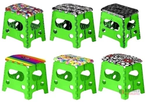 Decorative Foldable Step Stool 32 cm - Floral Patterns