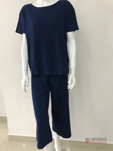 Branded Zara Twin Set Clearance - Navy Blue Rib Sets