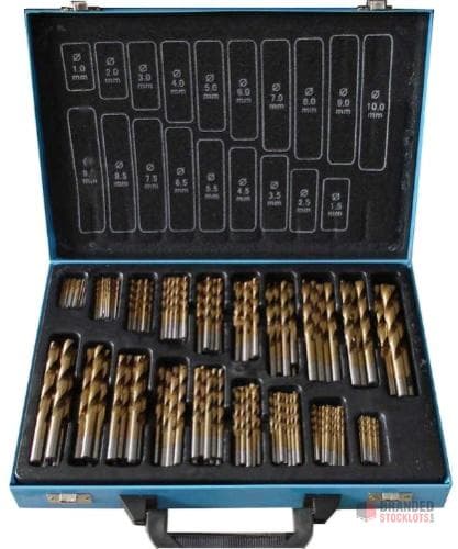 170-piece Titanium Drill Set (DIN 338) in Metal Case