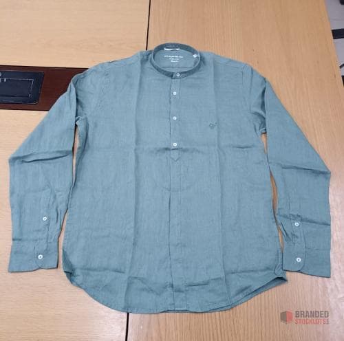 MENS L/S 100% COTTON LINEN SHIRT