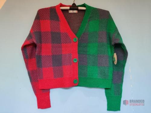LADIES COLOR BLOCK CARDIGAN - STYLISH STOCK, UNBEATABLE PRICE
