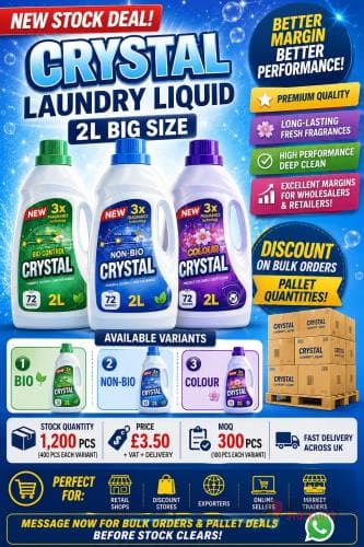 12000 pieces CRYSTAL LAUNDRY LIQUID 2L