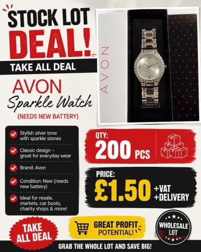 200 PIECES Avon Sparkle Watch (needs new battery)