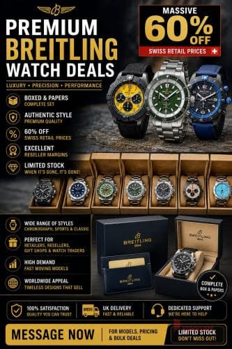 PREMIUM BREITLING WATCH DEALS 60% OFF Swiss Retail Prices