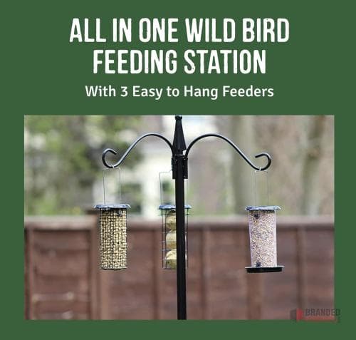 200 pieces Feeding Station, Heavy Duty Bird Feeding Station with Three Hooks for Hanging Feeders,