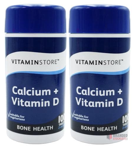345 packs 2 x Calcium & Vitamin D Tablets, 200 Tablets – High Strength Supplement for Bone Health,