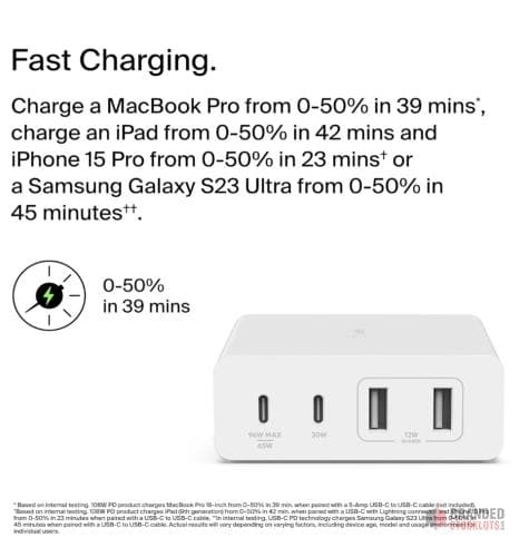 420 pieces Belkin 108W GaN USB Charging Station for Multiple Devices (UK)