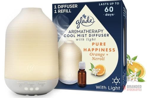 612 pieces Glade Essential Oil Diffuser Holder & Refill, Cool Mist Aromatherapy Diffuser & Air Freshener for Home