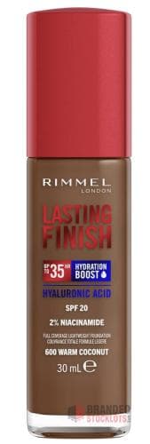 1764 pieces Rimmel Lasting Finish 35Hr Foundation 600 Warm Coconut
