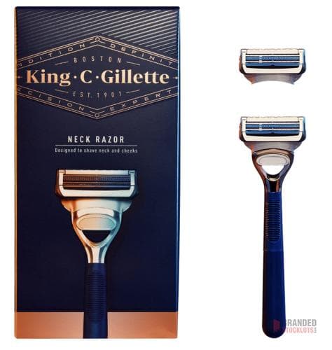 King C. Gillette Neck Razor, Handle plus 2 Blade Refills