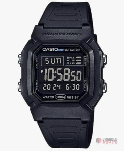 100 pieces Casio Men's Digital Quartz Watch with Plastic Strap W-800H-1BVES