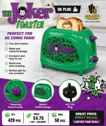 429 pieces The Joker Toaster - UK Plug