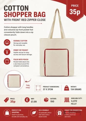 3272 pieces Cotton Shopper Bags