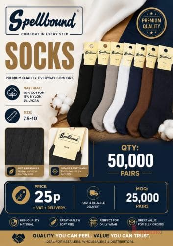 50.000 pairs Speelbound Premium Quality Comfortable Socks